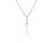 Three Stone Drop Diamond Pendant in 14k White Gold (0.84ct. tw.)