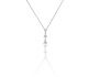 Three Stone Drop Diamond Pendant in 14k White Gold (0.50ct. tw.)