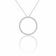 Open Circle Diamond Pendant in 18k White Gold (1.50ct. tw.)