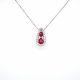Ruby and Diamond Pendant in 18kt. White Gold (0.71ct. tw.)