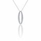 Micropave Set Ladies Diamond Pendant in 18k White Gold (1.50ct. tw.)