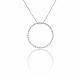 Open Circle Diamond Pendant in 18k White Gold (1.52ct. tw.)