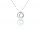 Interwined Diamond Circle Pendant in 18k White Gold (2.15ct. tw.)