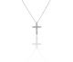 Diamond Cross Pendant in 14k White Gold