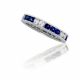 Channel Set Sapphire and Diamond Ring in 14k White Gold (1.65ct. tw.)