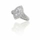 Illusion Set Marquise Style Diamond Ring in 18k White Gold (0.90ct. tw.)