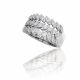 Three Row Diamond Ring in 18k White Gold (1.30ct. tw.)