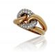 Pave Ladies Diamond Ring in 18k White and Rose Gold (0.75ct. tw.)