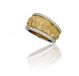 Hammered Finish Diamond Ring in 14k Two Tone Gold (1.00ct. tw.)