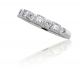 Milgrain Round and Princess Cut Diamond Ring in 14k White Gold (0.51ct. tw.)