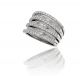 Wide Band Ladies Diamond Ring in 18k White Gold (1.70ct. tw.)
