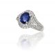 Oval Sapphire and Diamond Ring in 18k White Gold (2.26ct. tw.)