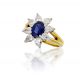 Oval Sapphire and Diamond Ring in Platinum and 18k Yellow Gold (1.86ct. Center)