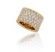 Three Sided Pave Set Diamond Eternity Band in 18k Yellow Gold (11.00ct. tw.)