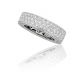 Three Sided Pave Set Diamond Eternity Band in 18k White Gold (3.50ct. tw.)