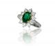 Oval Emerald and Diamond Ring in Platinum and 18k Yellow Gold (1.41ct. Center)