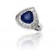 Trillion Sapphire and Diamond Ring in Platinum (4.42ct. Center)