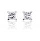 Princess Cut Diamond Stud Earrings In 14kt White Gold 4- Prong Basket H-I SI2 (1.00ctw.)