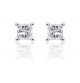 Princess Cut Diamond Stud Earrings In 14kt White Gold 4- Prong Basket F-G SI2 (1.00ctw.)