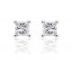 Princess Cut Diamond Stud Earrings In Four Prong Basket