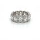 Halo Oval Cut Diamond Eternity Ring In Platinum (4.50ct. tw.)