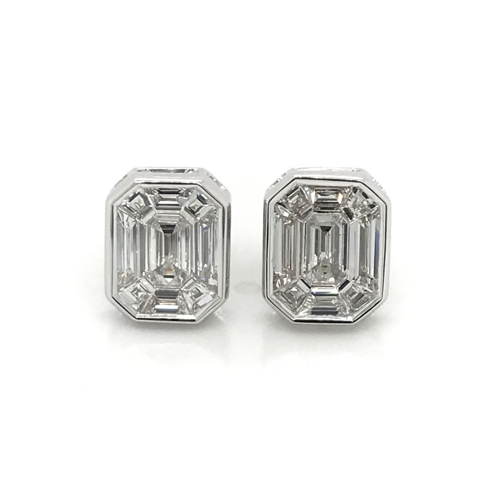 Emerald illusion earrings deals