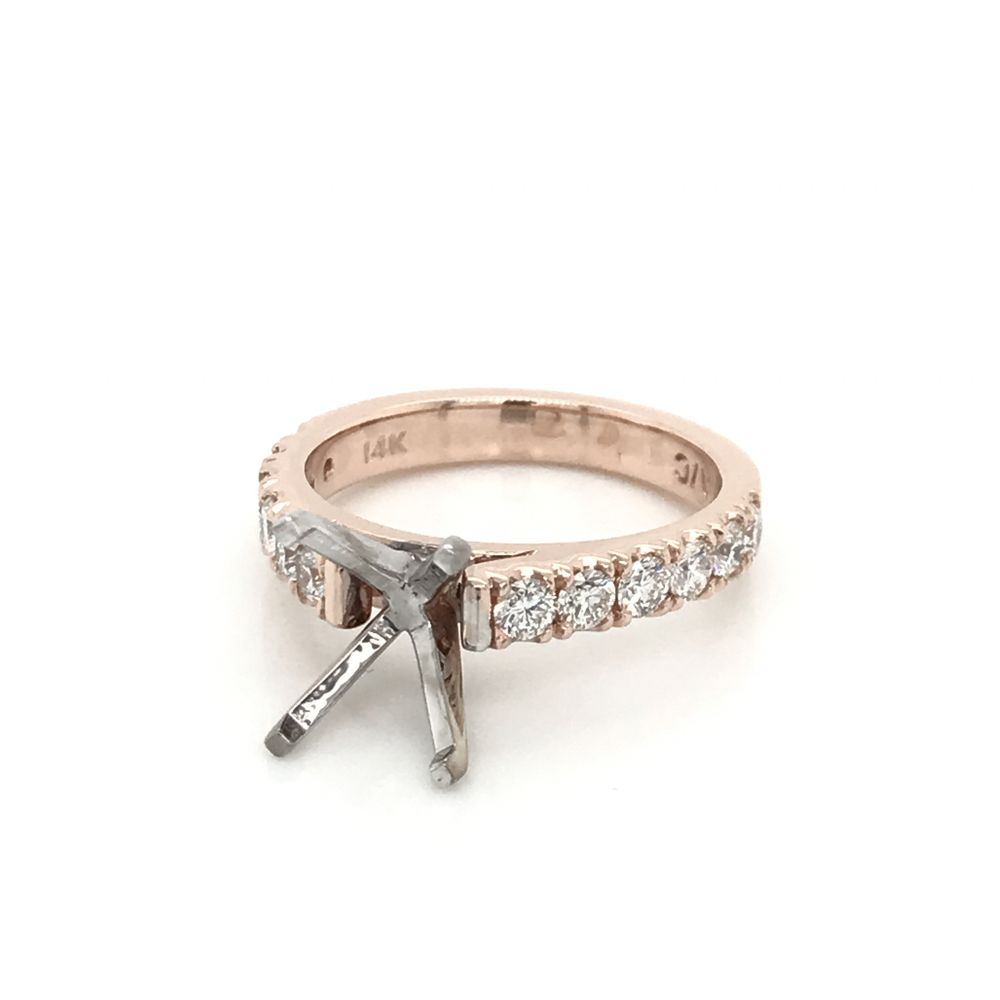 Rose gold sale cathedral setting