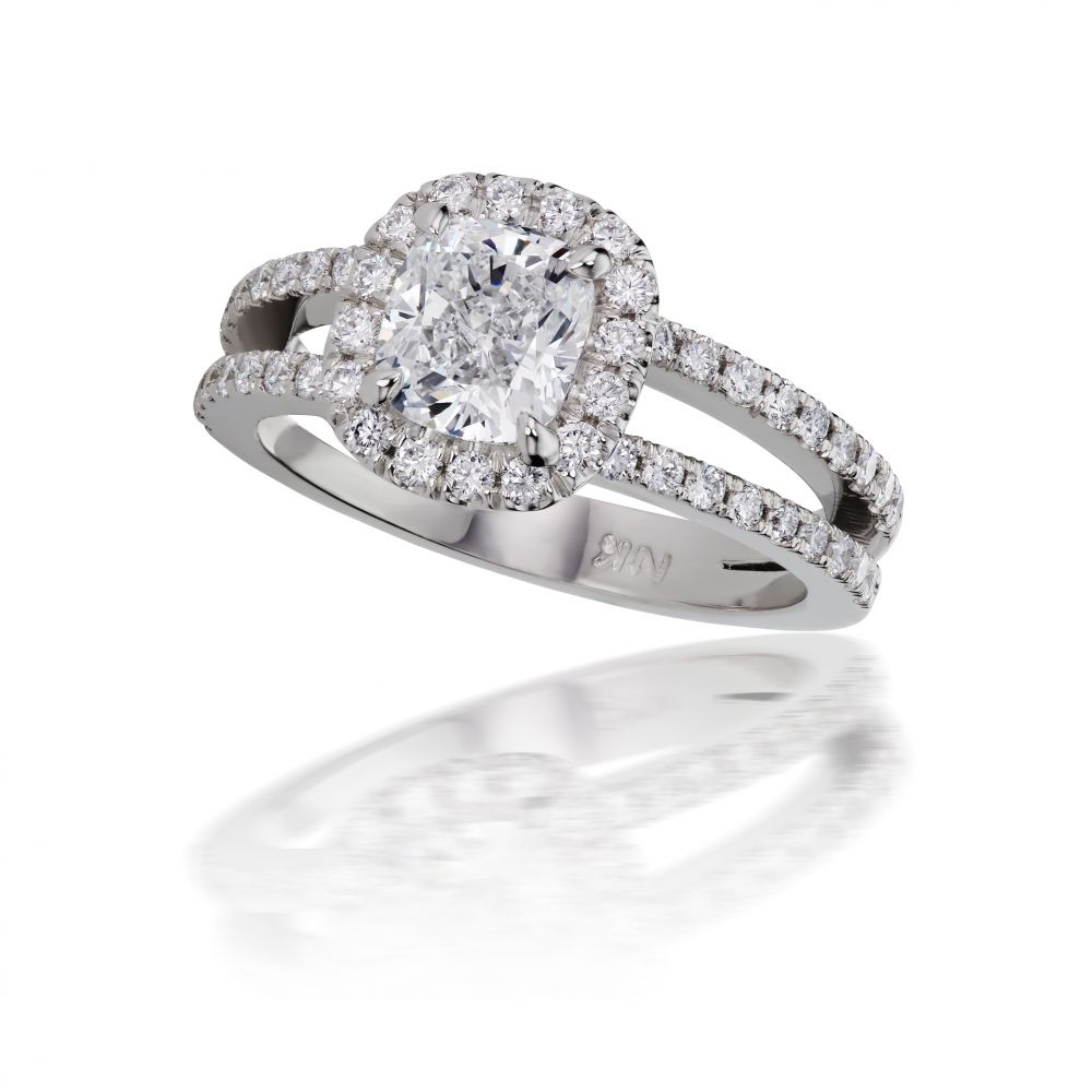 Triple Halo Diamond Engagement Ring | R088W | Valina Wedding Rings