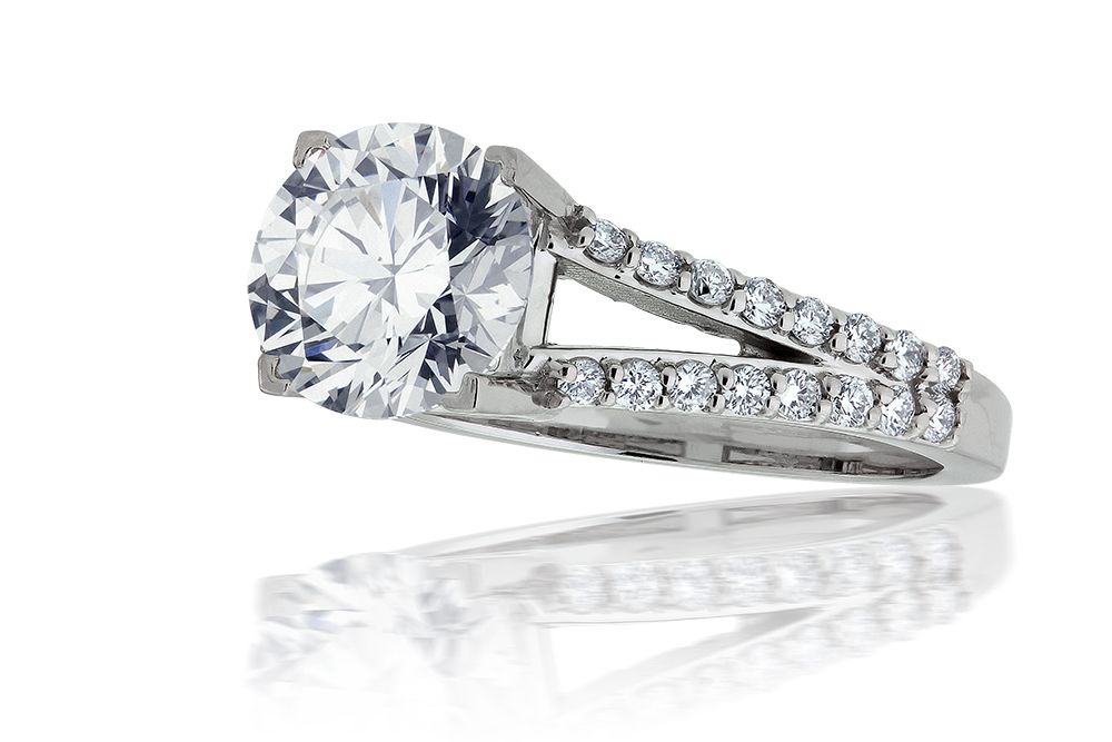 Split Shank Round Diamond Engagement Ring Mounting –  Firstpeoplesjewelers.com