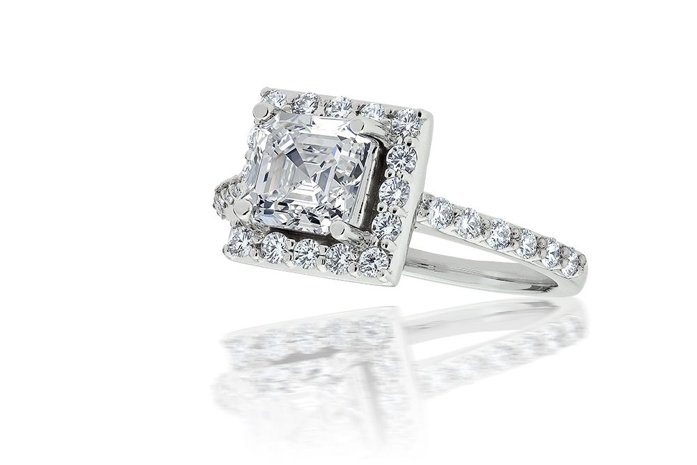 Rose: 2 carat princess cut diamond engagement ring | Nature Sparkle
