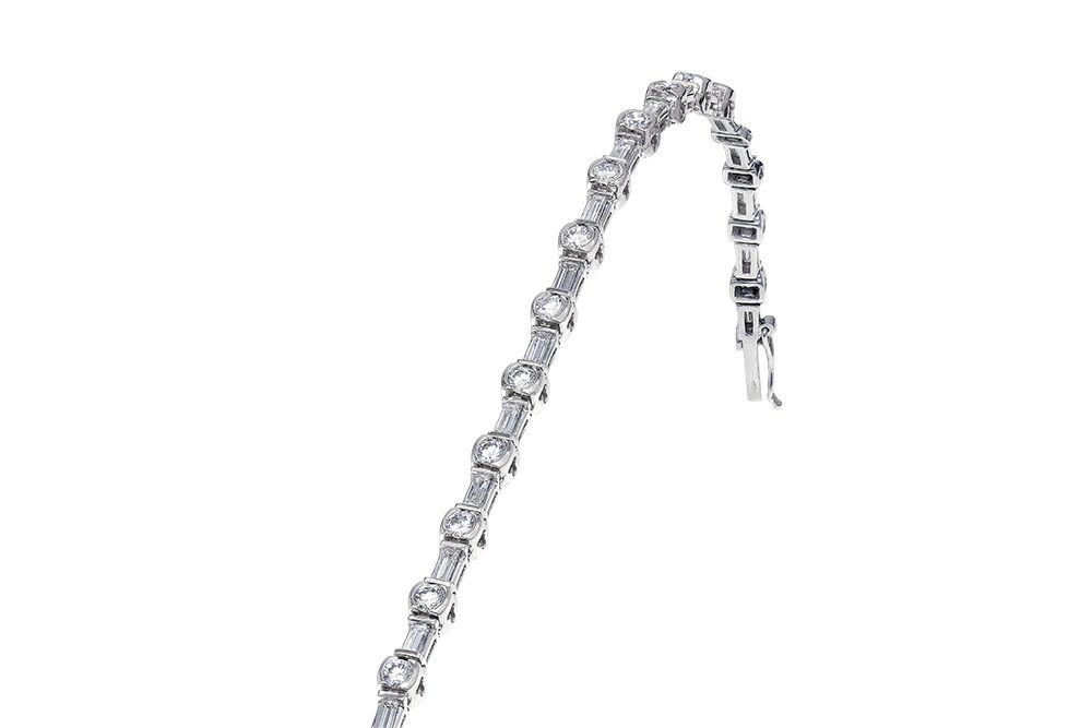 14k White Gold 2.00ctw 89 Gh Si Round Diamond 4 Prong Tennis Bracelet 7