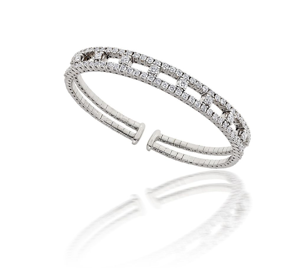 White Gold Diamond Bangle