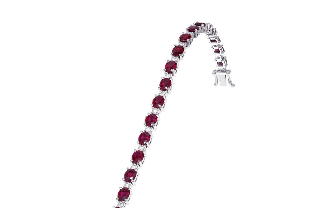 Buy Pink Ruby Gemstone Phoenix Bracelet Online | CaratLane