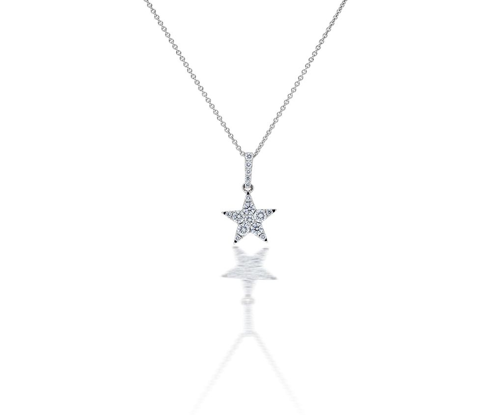 Diamond Star Illusion Pendant Necklace