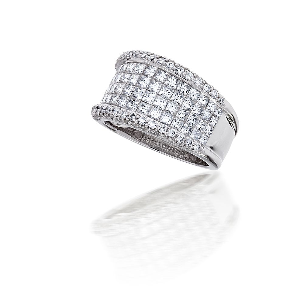 1.10ct tw Natural Diamond Bridal Band Ring 14k White Gold Size