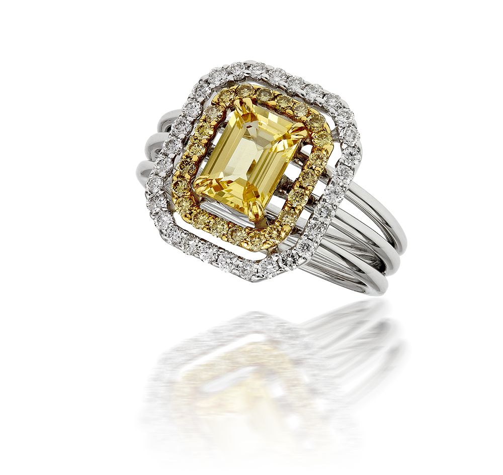 Glowing 22K Gold 6CT Yellow Sapphire Ring – Andaaz Jewelers