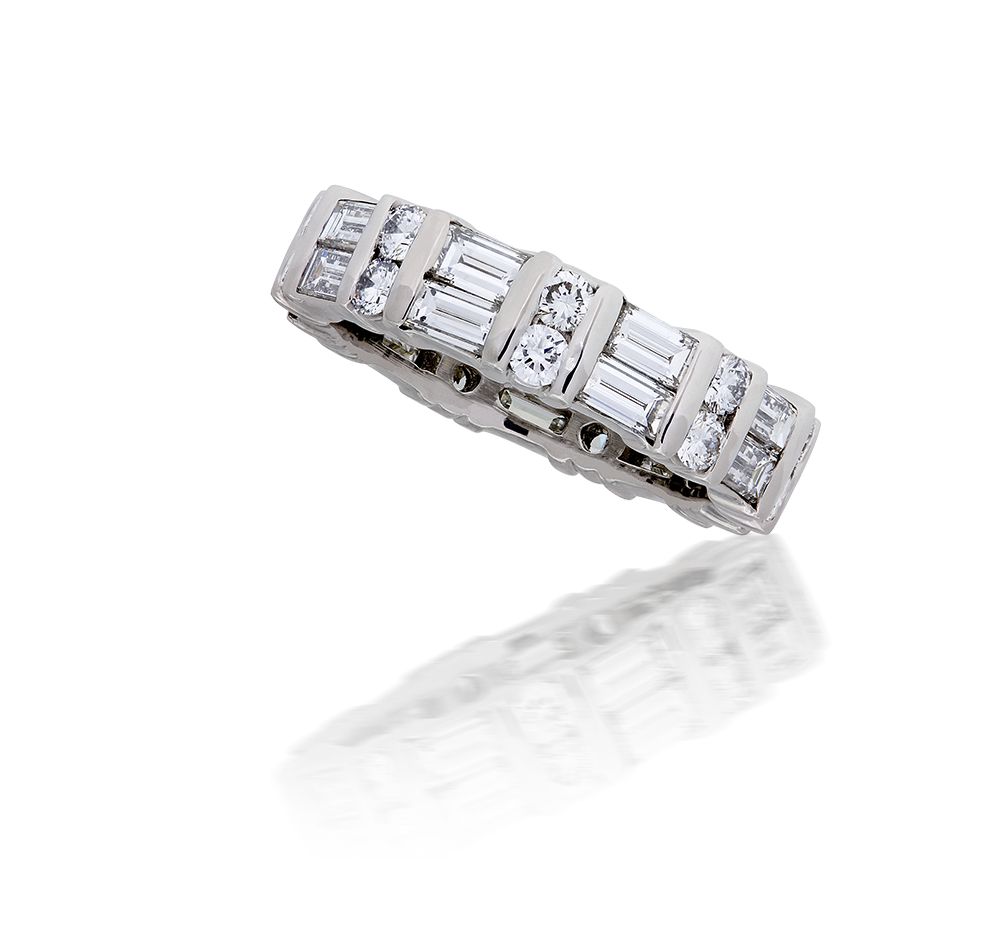 Vertical Baguette Eternity Band Ring - CRISLU