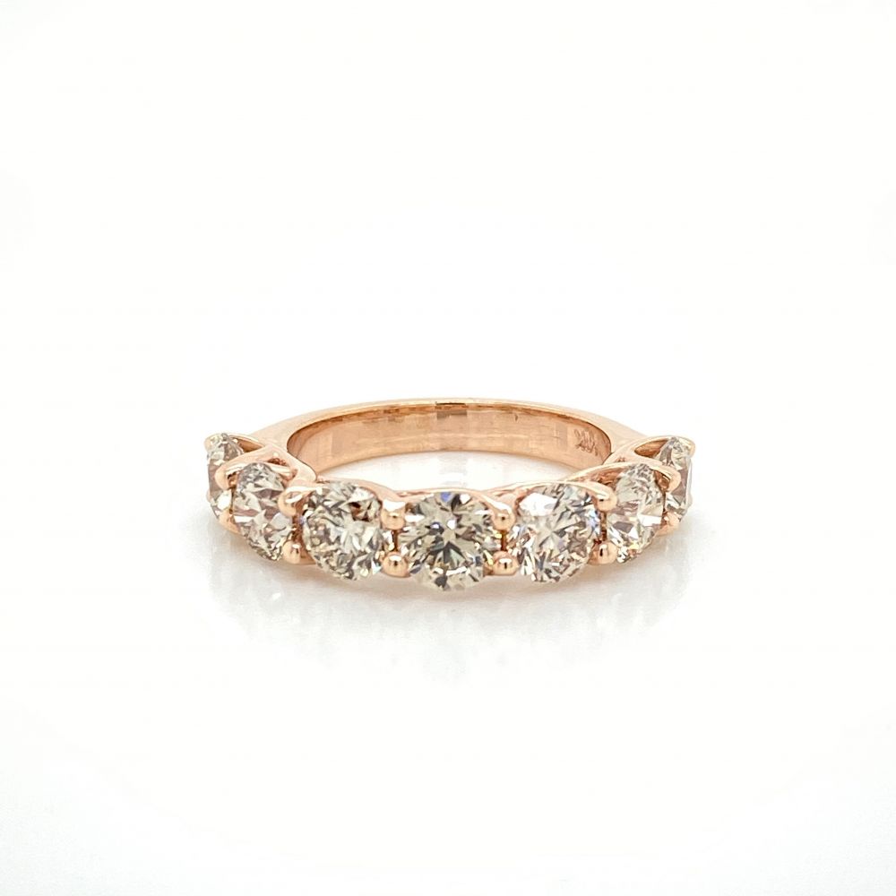 Champagne diamond eternity sale band